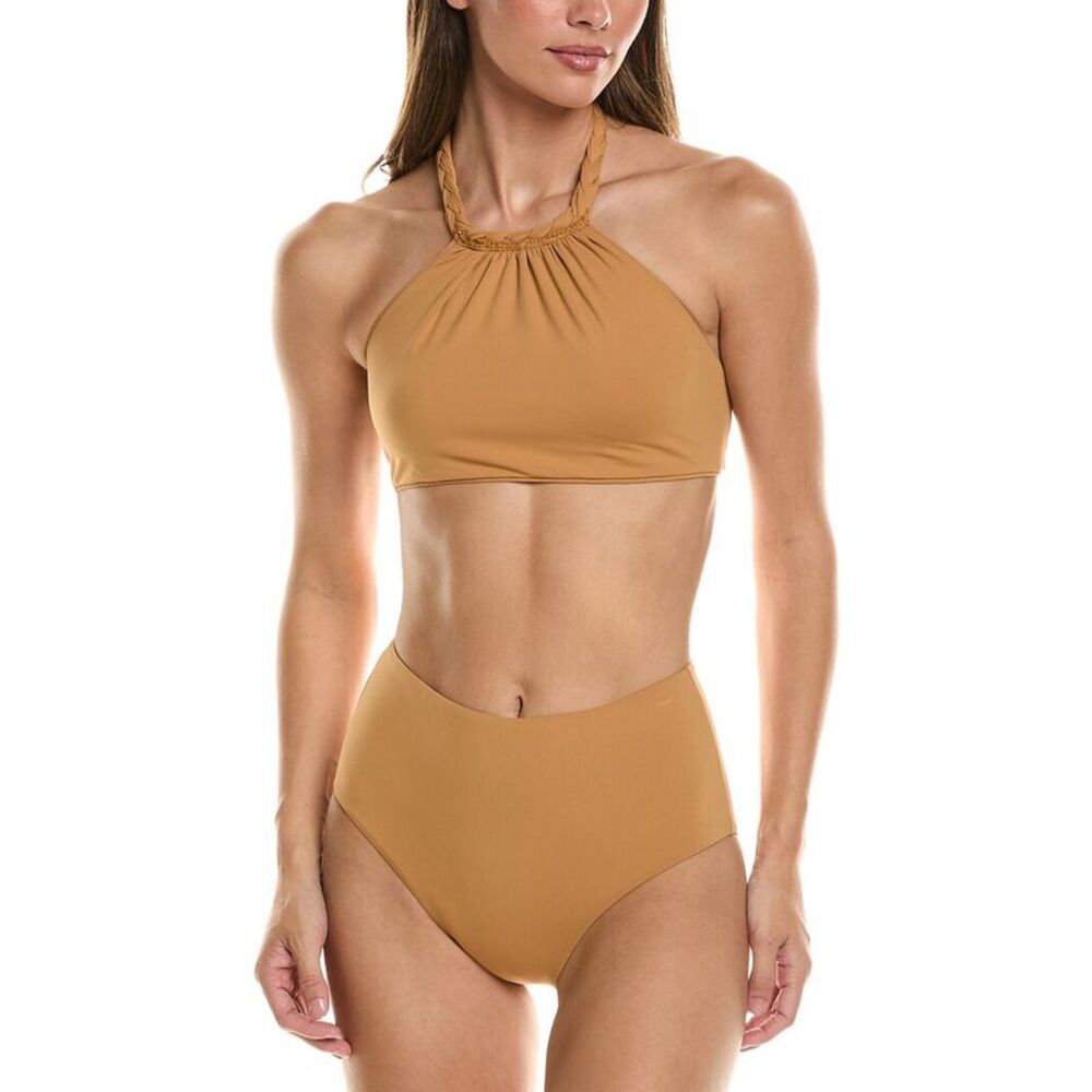 Manebí Womens Manebi 2Pc Braided Halter Neck Bikini Set, Brown
